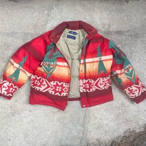 Rare Vintage Polo Aztec Navajo Multi-Color Ski Jacket/Puffer Jacket